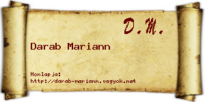 Darab Mariann névjegykártya