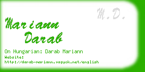 mariann darab business card